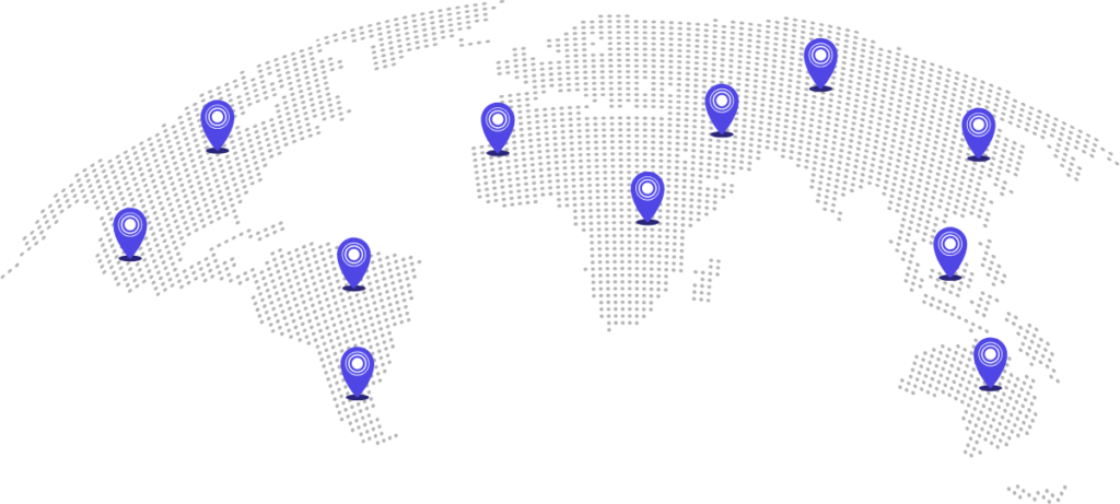 Karta som visar att Linklab har stöd för global e-handel